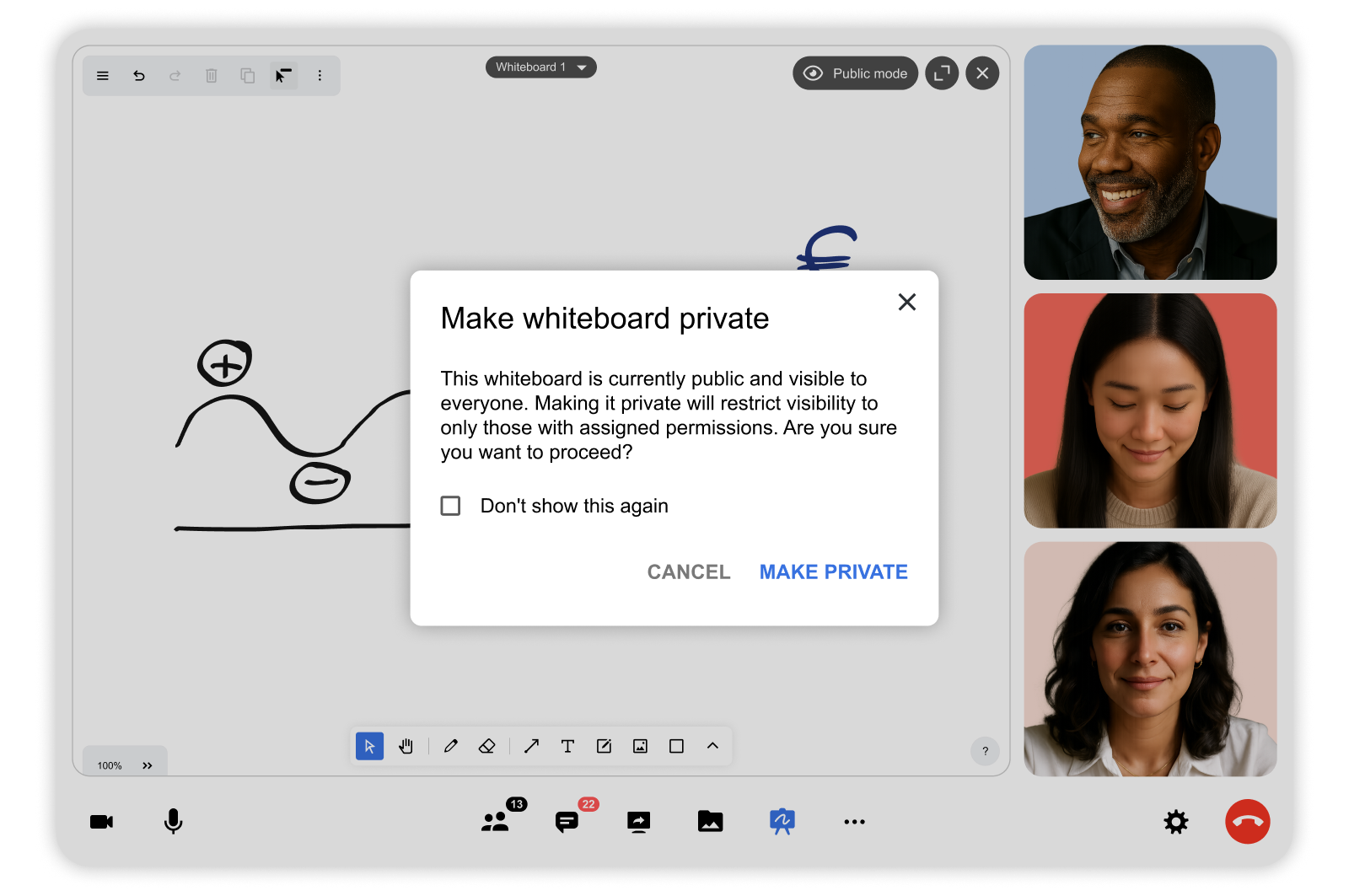 Digital Samba 619 - Make Whiteboard Private