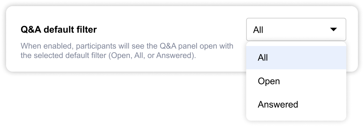Digital Samba 621 - Q&amp;A default filter