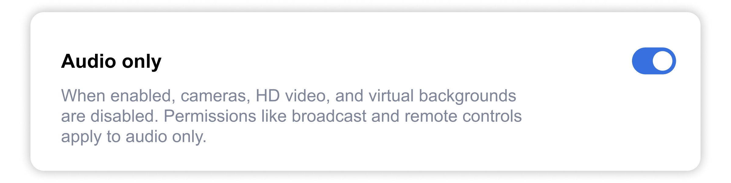 Digital Samba 623 - Audio Only Room Dashboard
