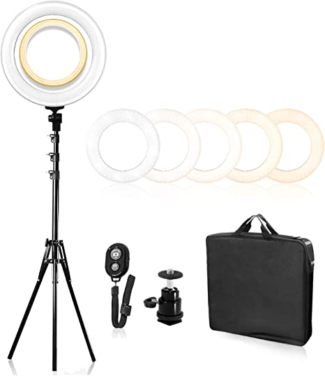 LimoStudio 18-inch Dimmable LED Ring Light Kit