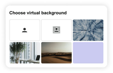Virtual background settings Digital Samba meeting software