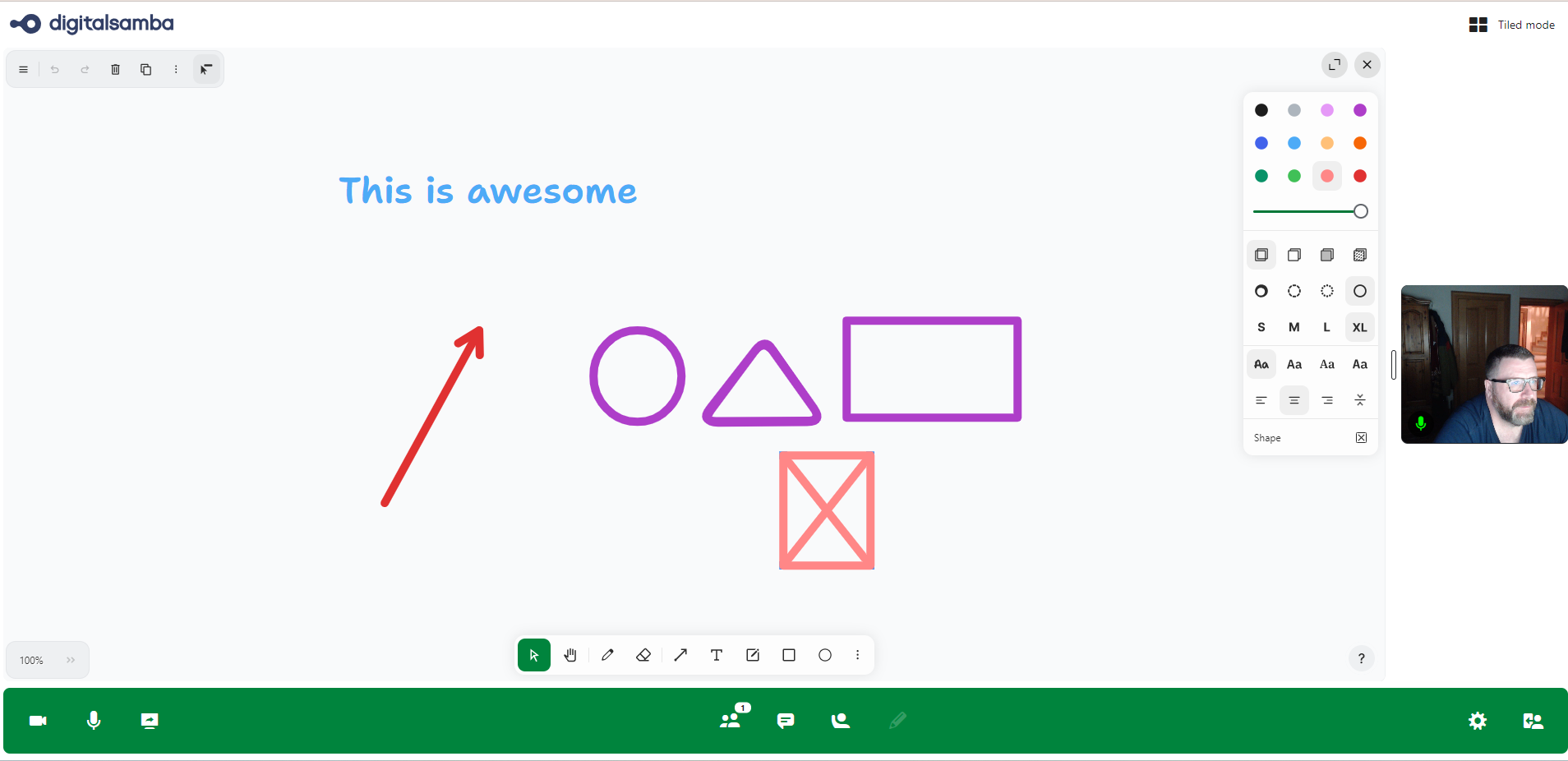 Whiteboard feature