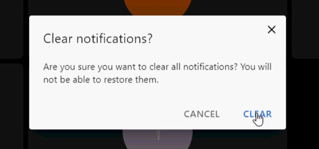 clear notifications
