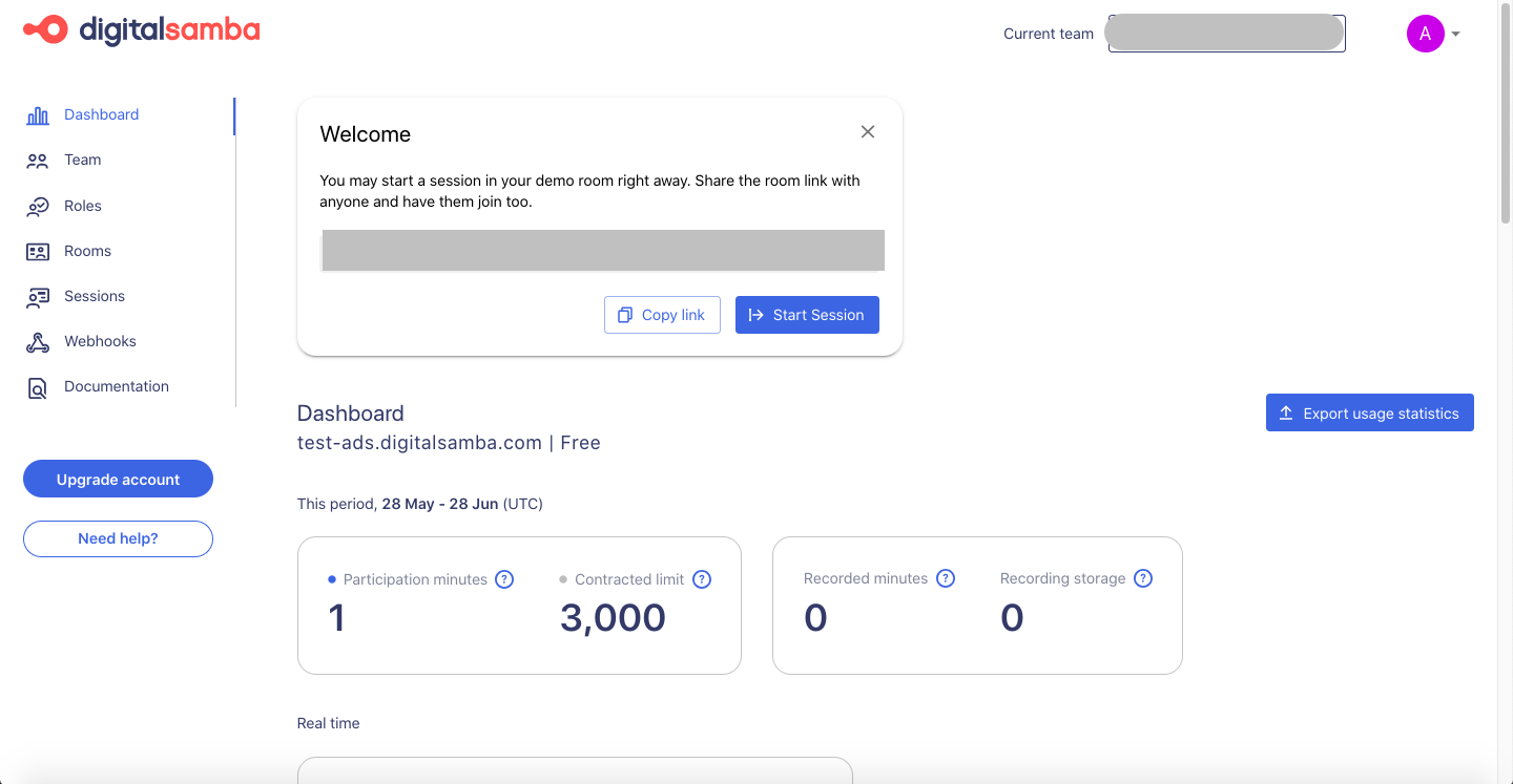 Guía de iniciación: Cómo comenzar con Digital Samba